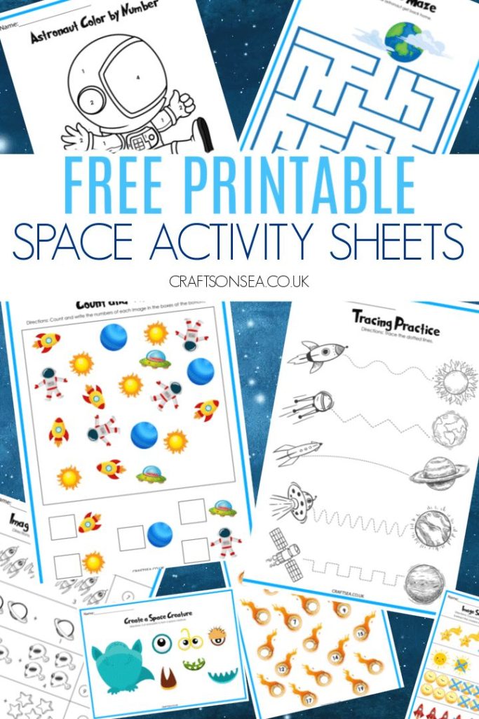 Space Activity Sheets FREE Printables Space Activities Space Theme