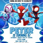 Spiderman His Amazing Friends Birthday Party Invitation Etsy Spiderman Birthday