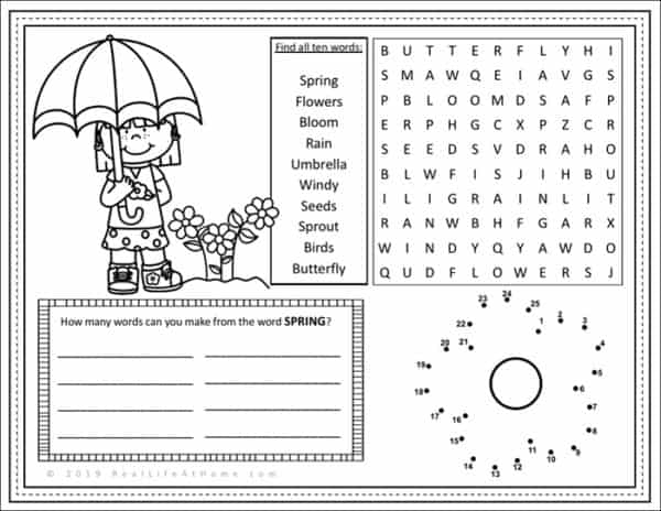 Spring Printable Activities