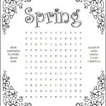 Spring Word Puzzles For Kids