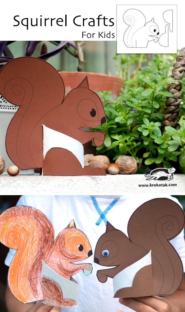 squirrel crafts for toddlers printable