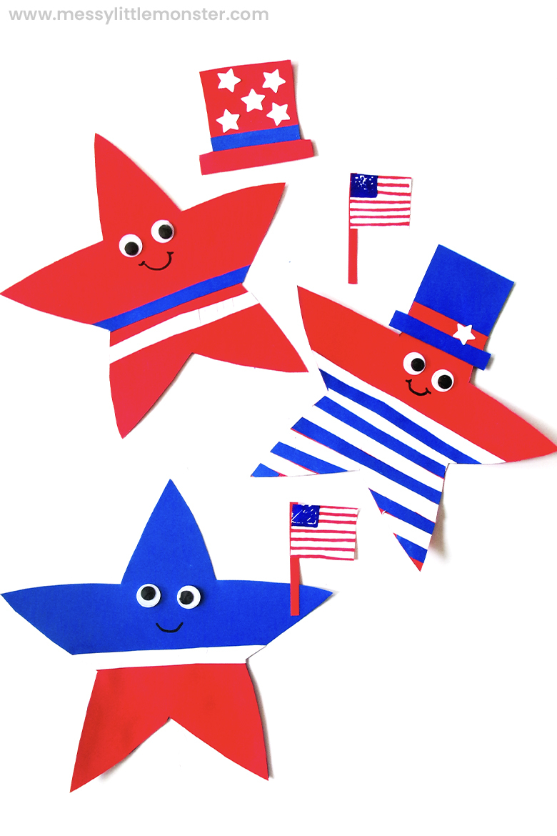 Star People 4th Of July Craft For Preschoolers Messy Little Monster