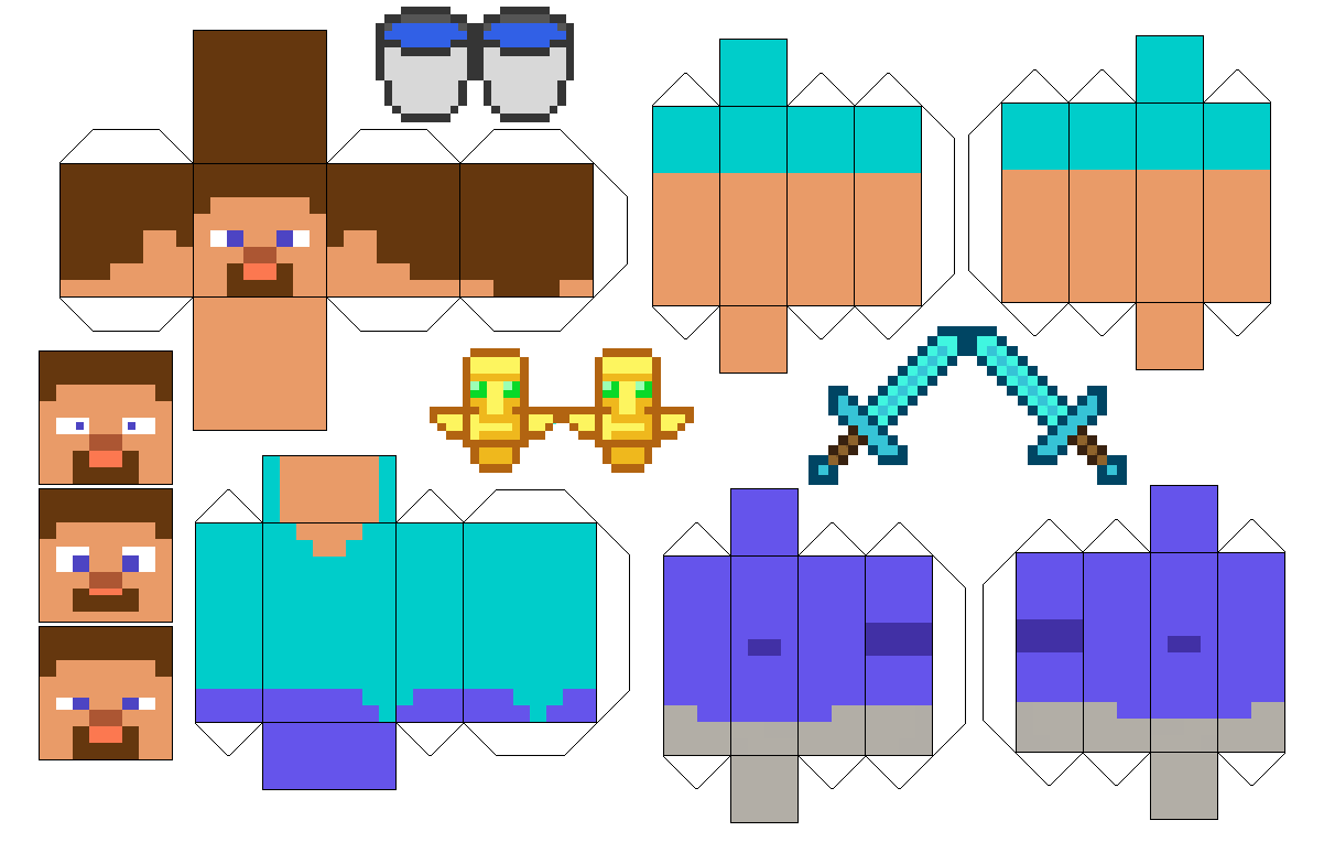 printable paper crafts minecraft