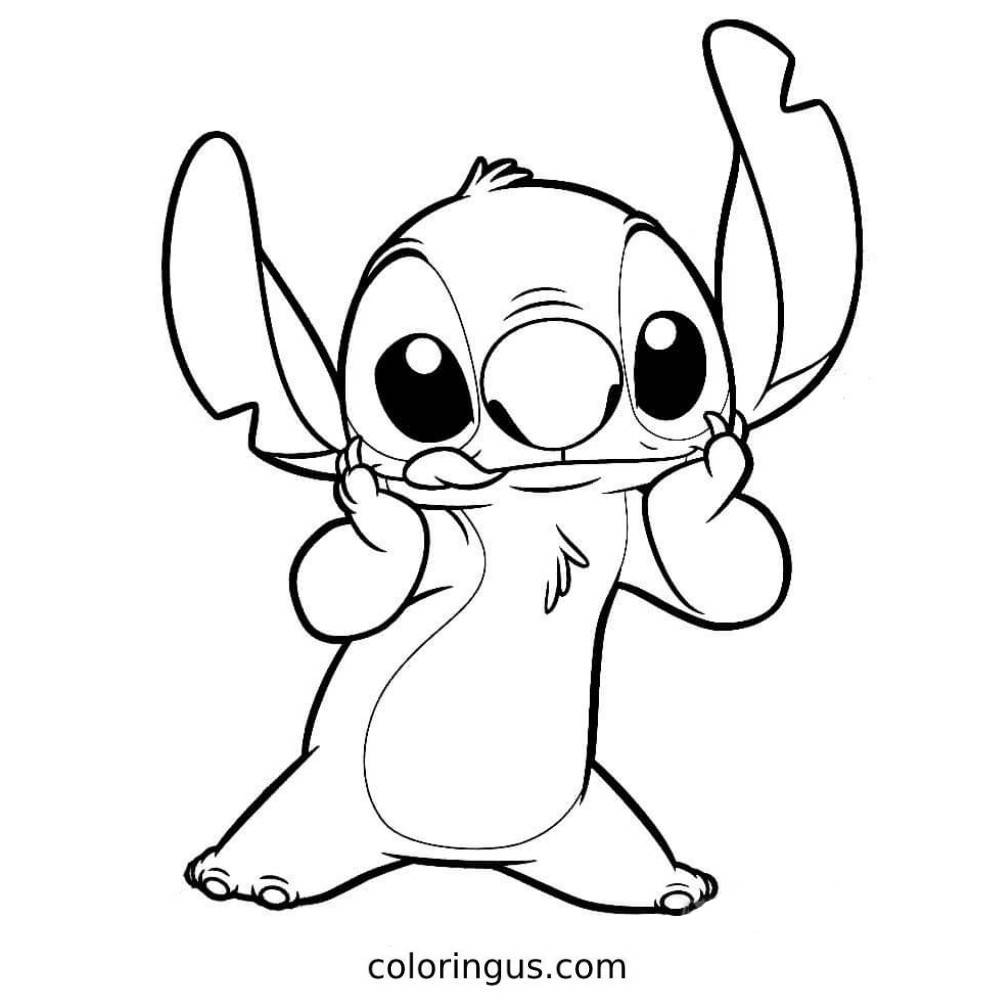 Stitch Coloring Pages Free Printable PDF 