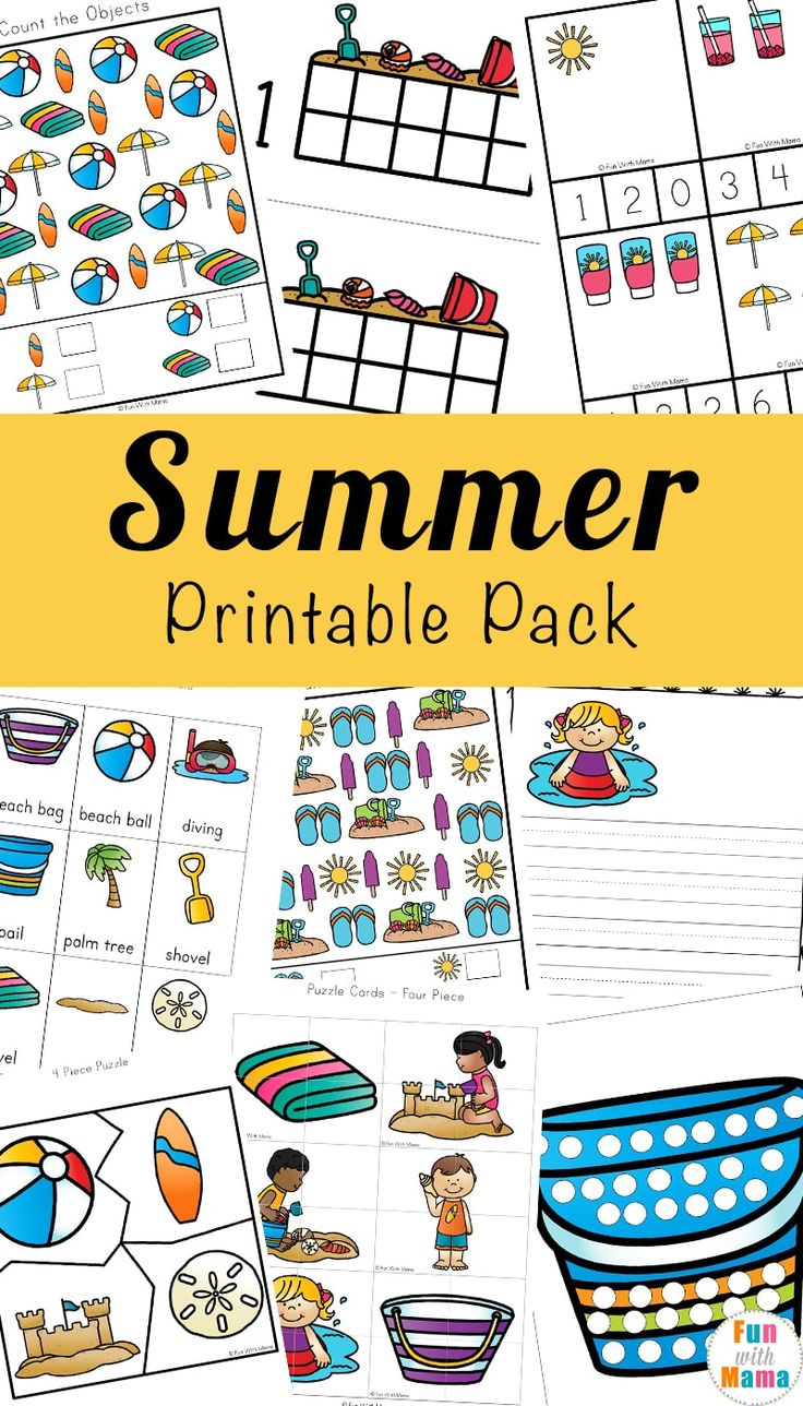 Summer Activities Printables For Kids
