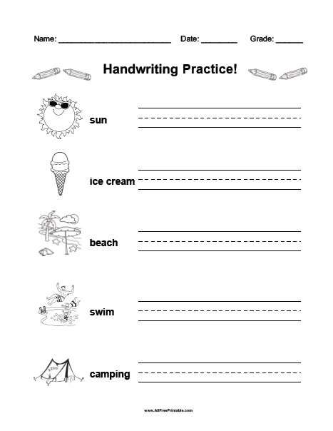 printable summer activities