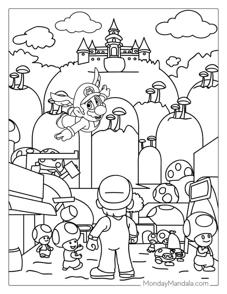 Super Mario Colouring Pages Free Printable Infoupdate