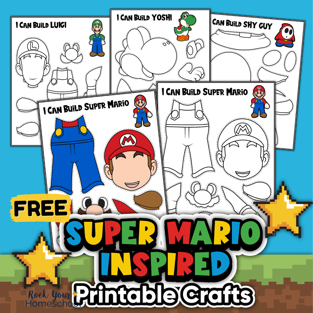 Super Mario Crafts For Kids How To Make And Enjoy 20 Free Rock Your 