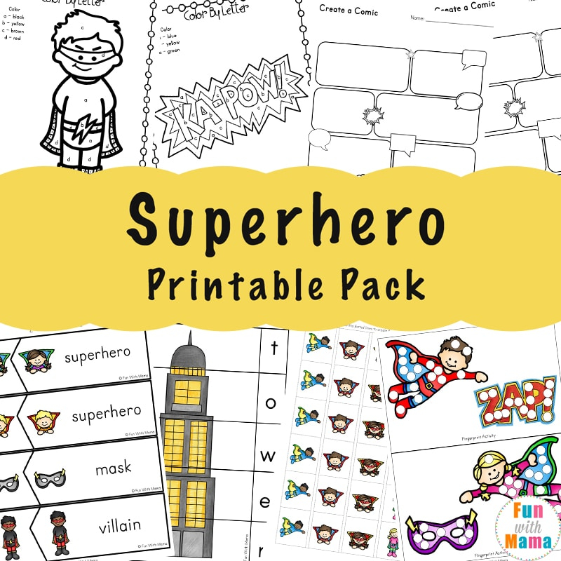Superhero Games Coloring Pages Printables Fun With Mama