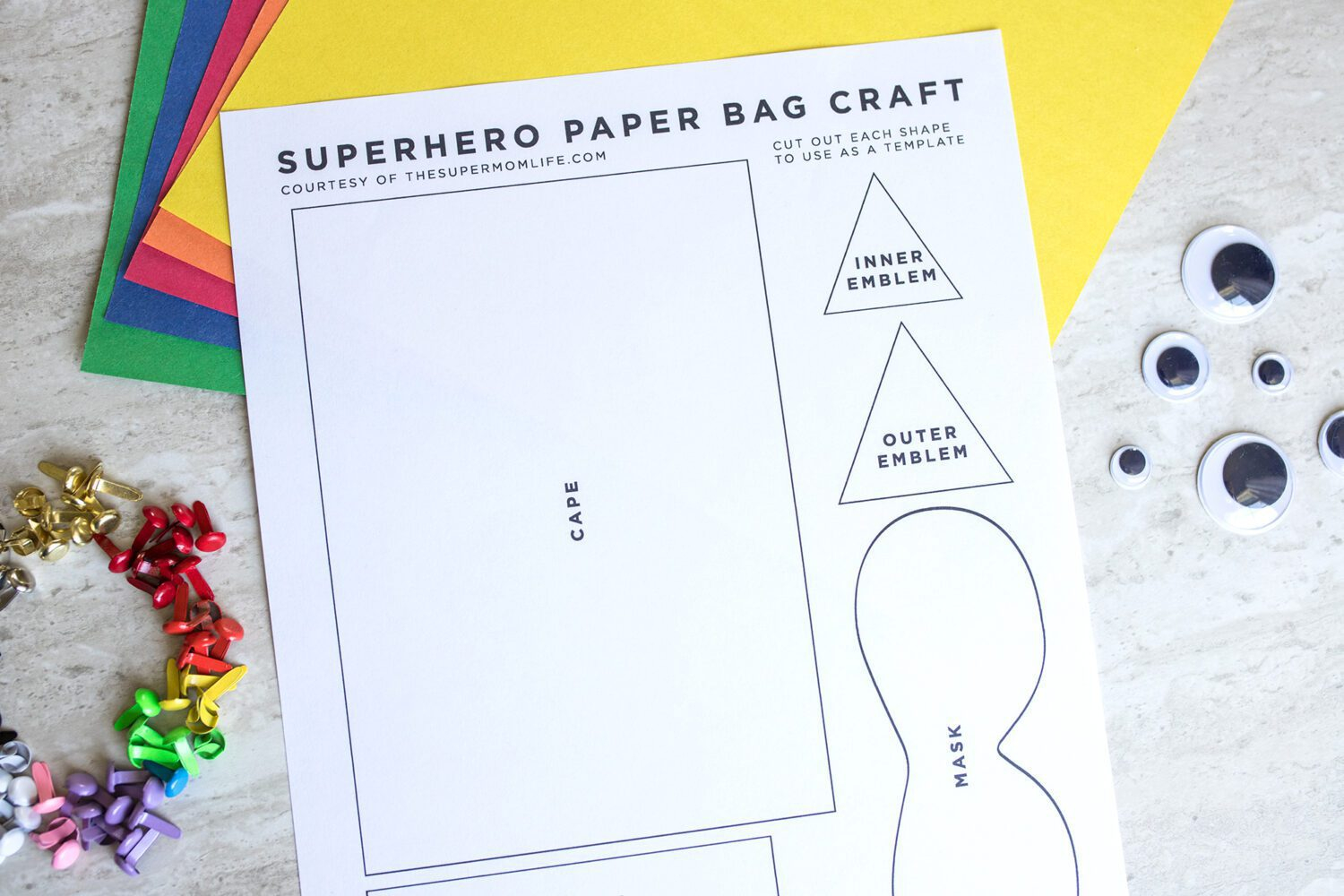 paper bag craft printable