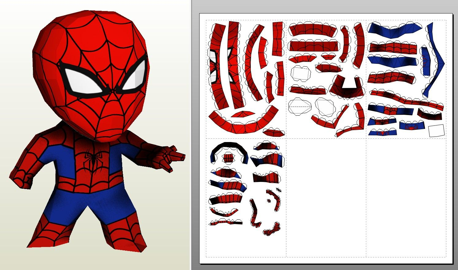printable spiderman paper craft