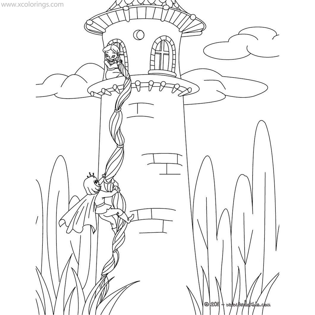 printable coloring rapunze