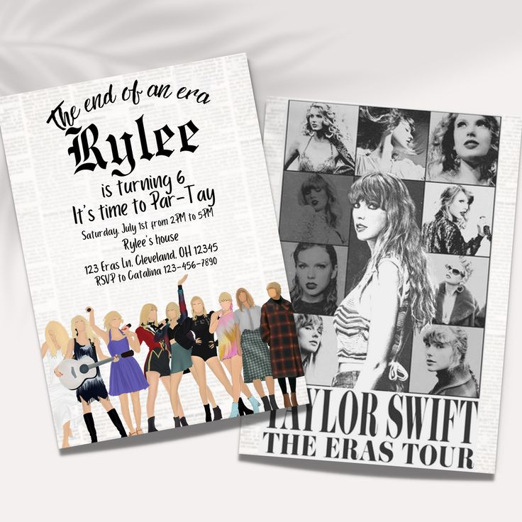 Taylor Swift Birthday Invitation Taylor Swift Eras Tour Birthday