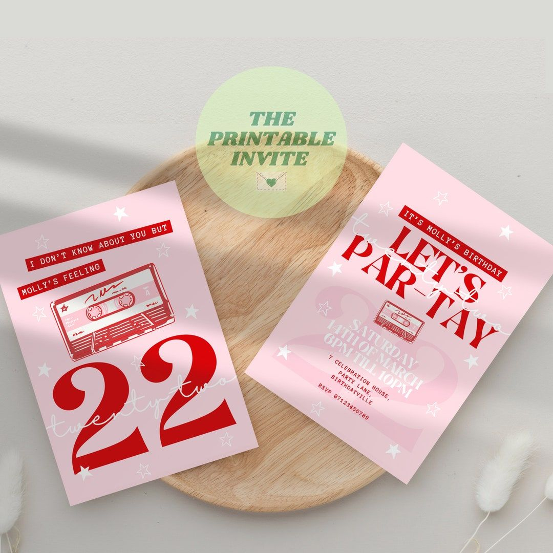 Taylor Swift Birthday Invitation Template Social Media Template