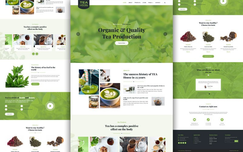Tea Shop Website Template Free Download HTML Codex