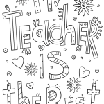 Teachers Thank You Teacher Certificate Coloring Page Printable