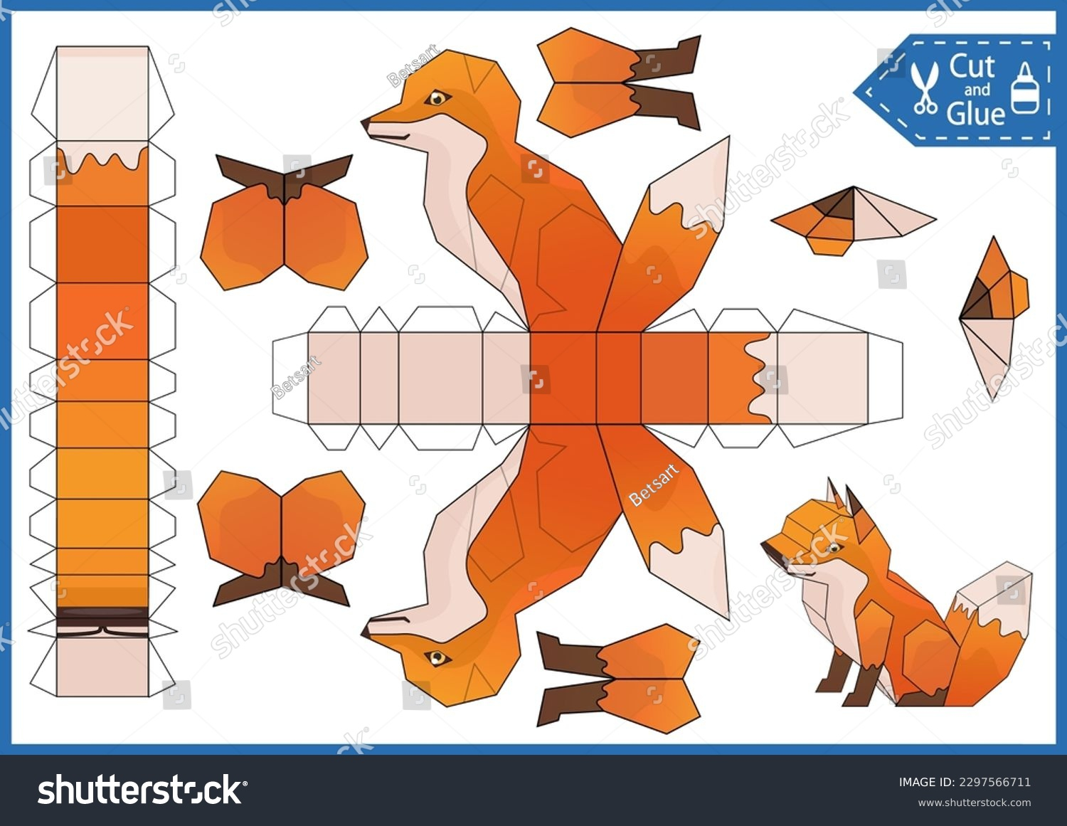 Template 3d Paper Craft