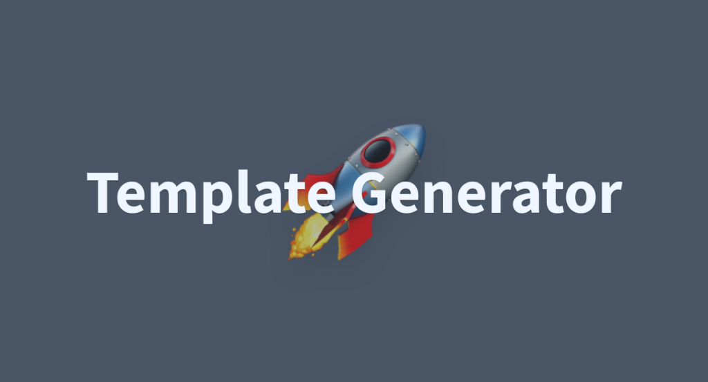 Template Generator A Hugging Face Space By TF2SA