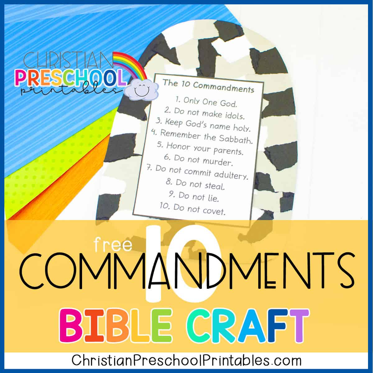 printable ten commandments crafts for preschoolers