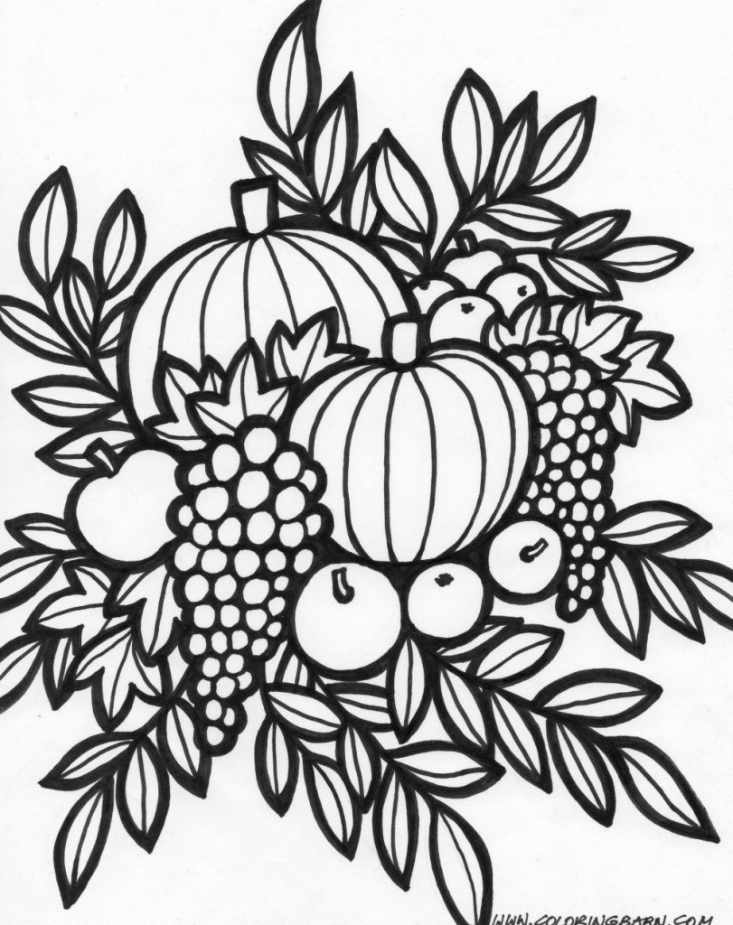 Thanksgiving Coloring Pages For Adults Coloring Home