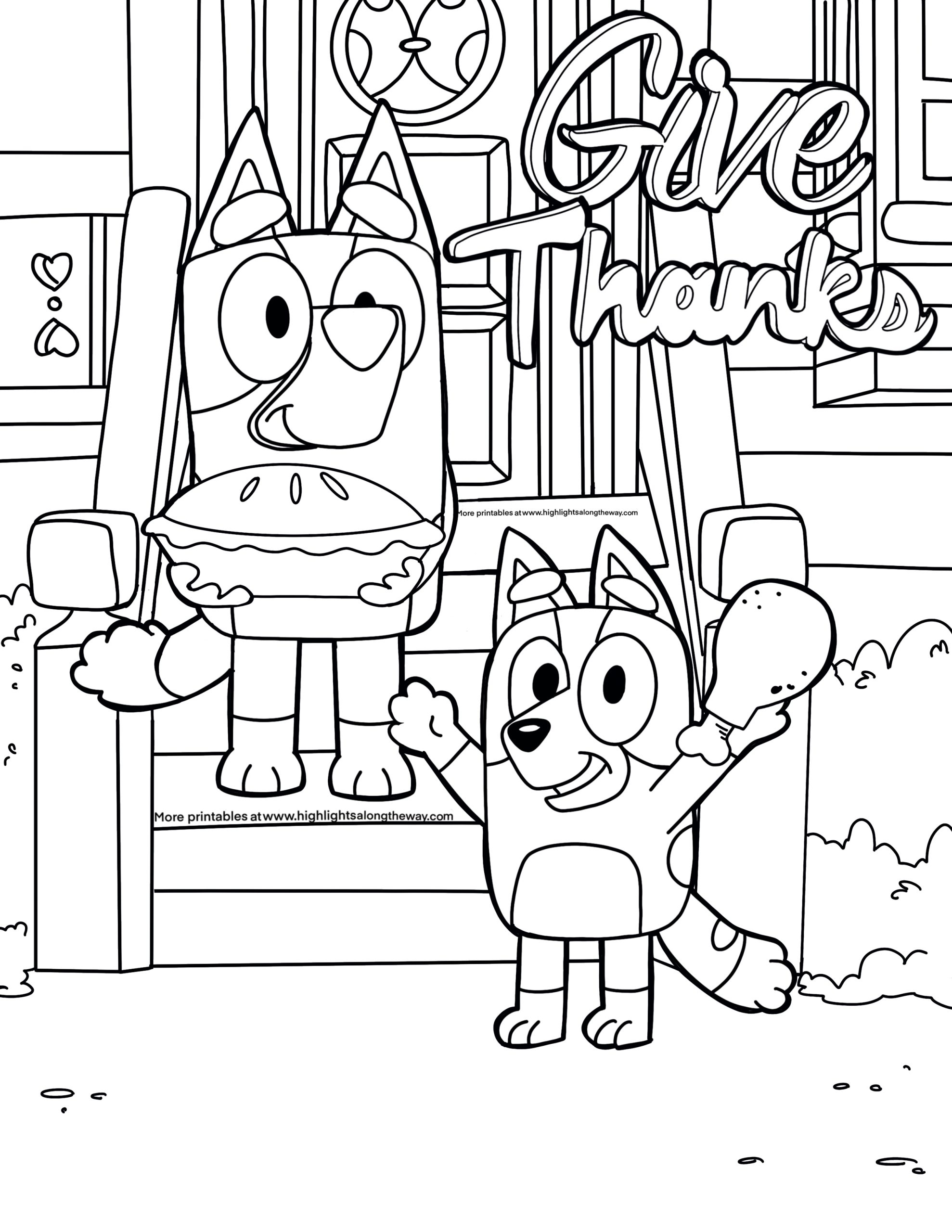 Thanksgiving Coloring Pages Printable Cartoon Turkeys 