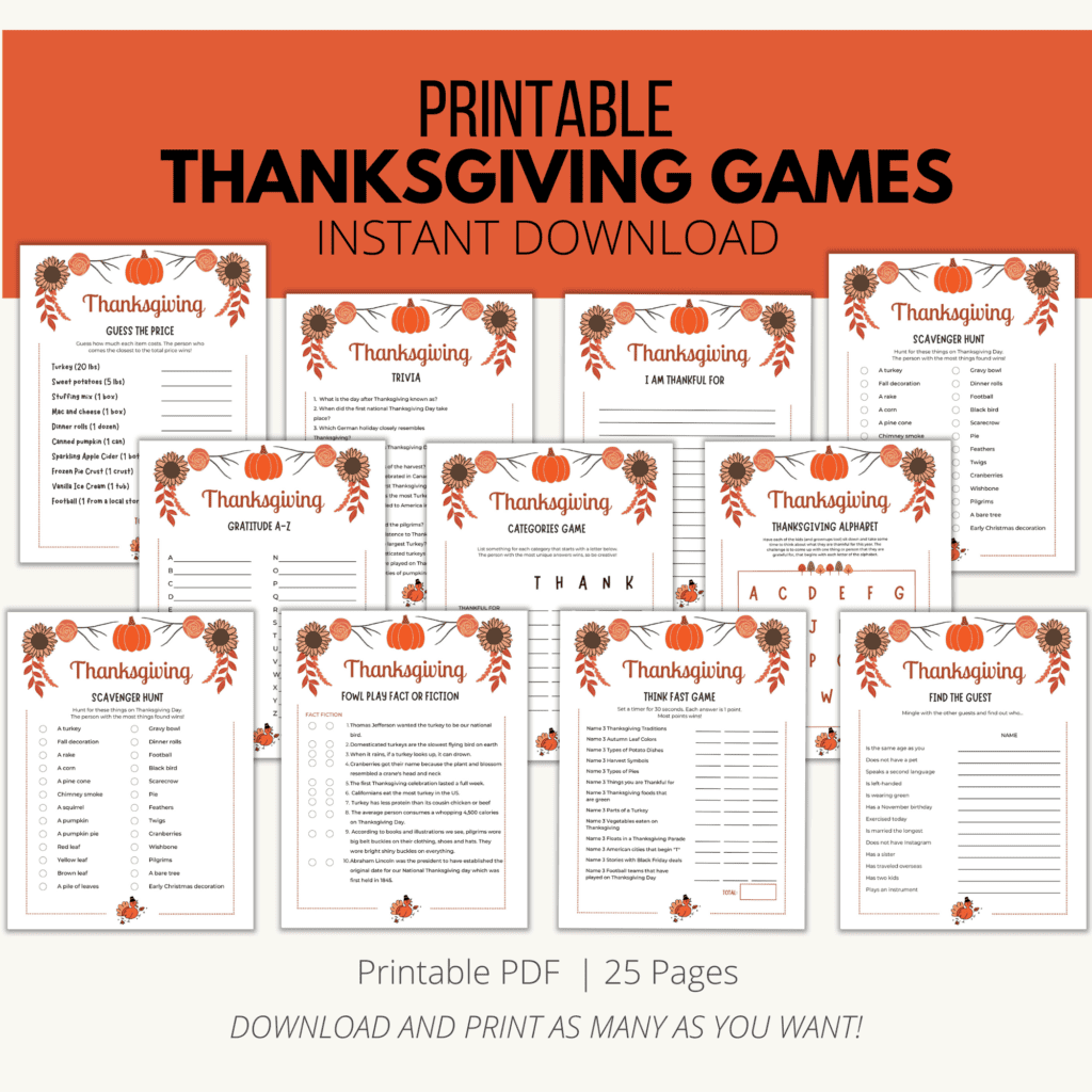 printable games in English