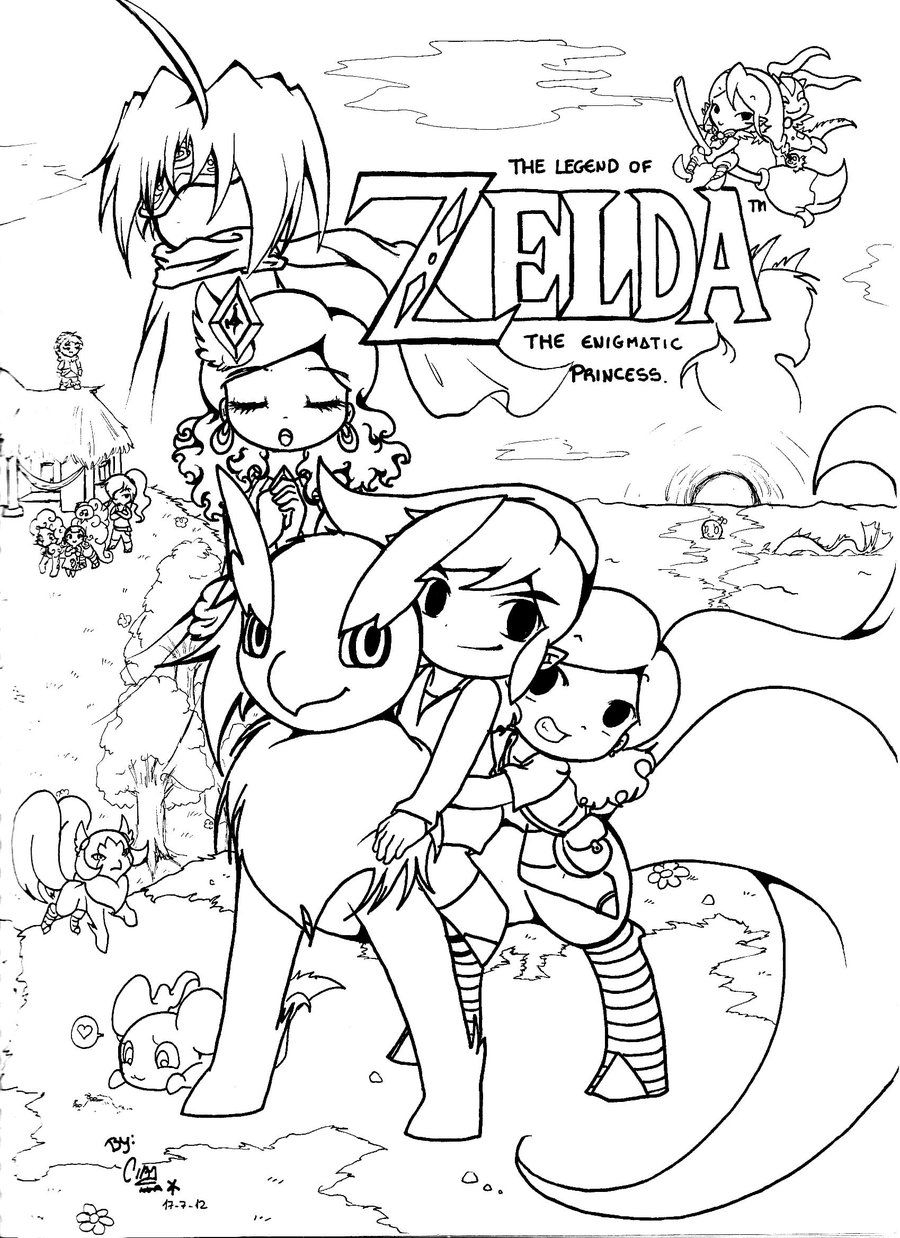 printable coloring pages zelda