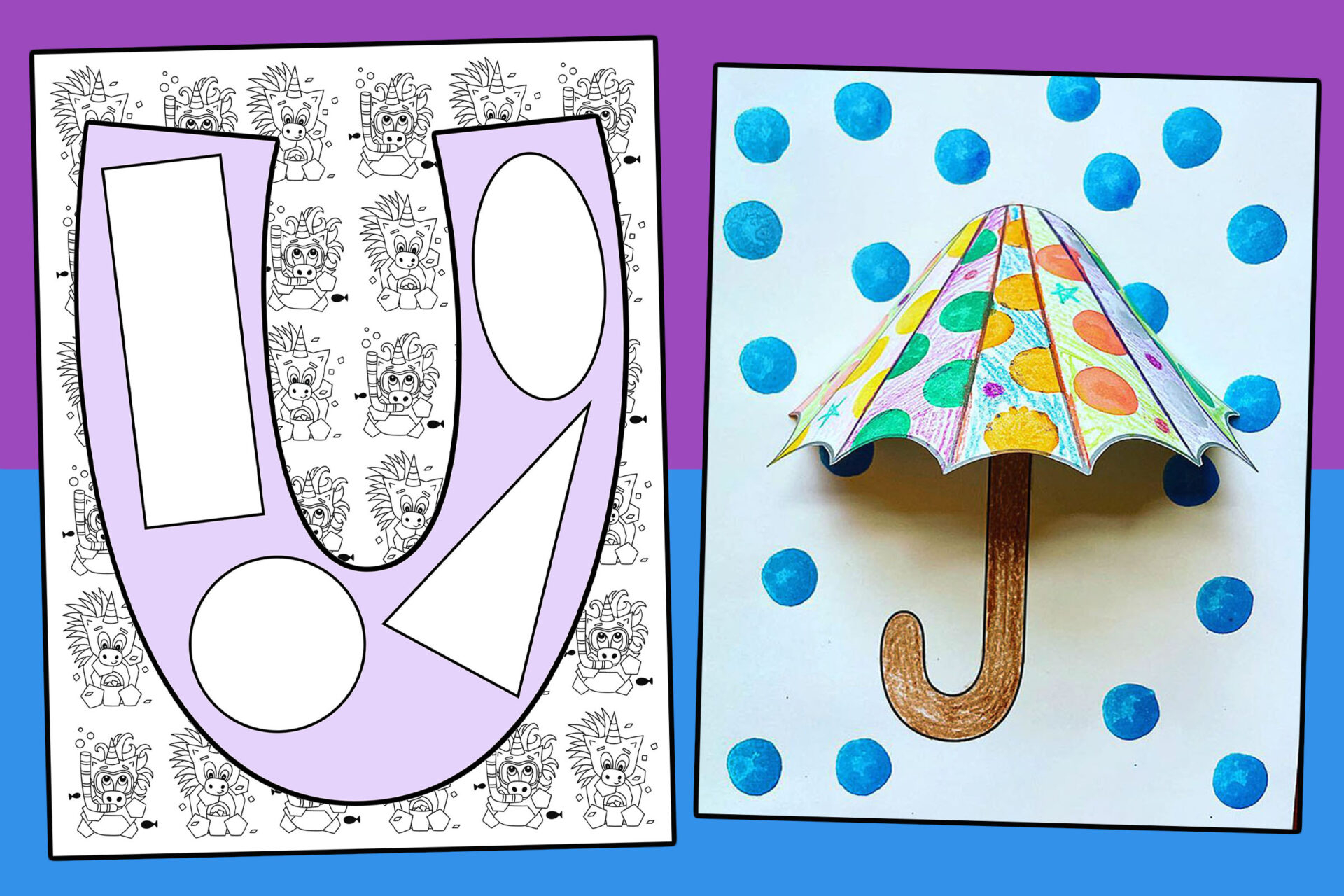 The Letter U Craft For Preschool with Free Printable Cutouts The