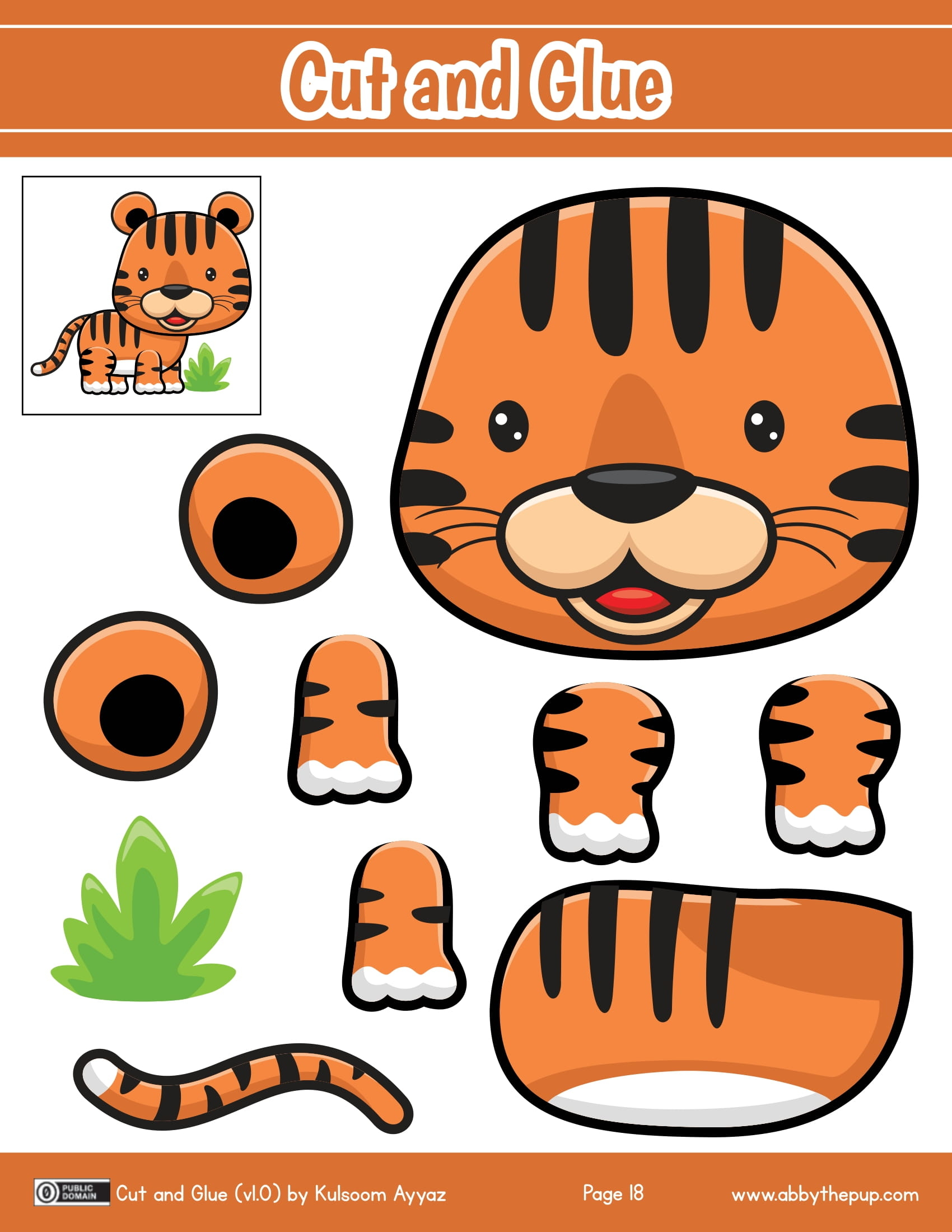 Tiger Crafts For Preschool