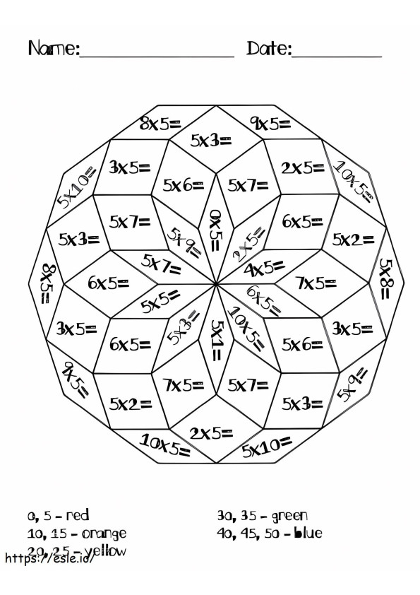 Times Table Coloring Pages Printable Infoupdate