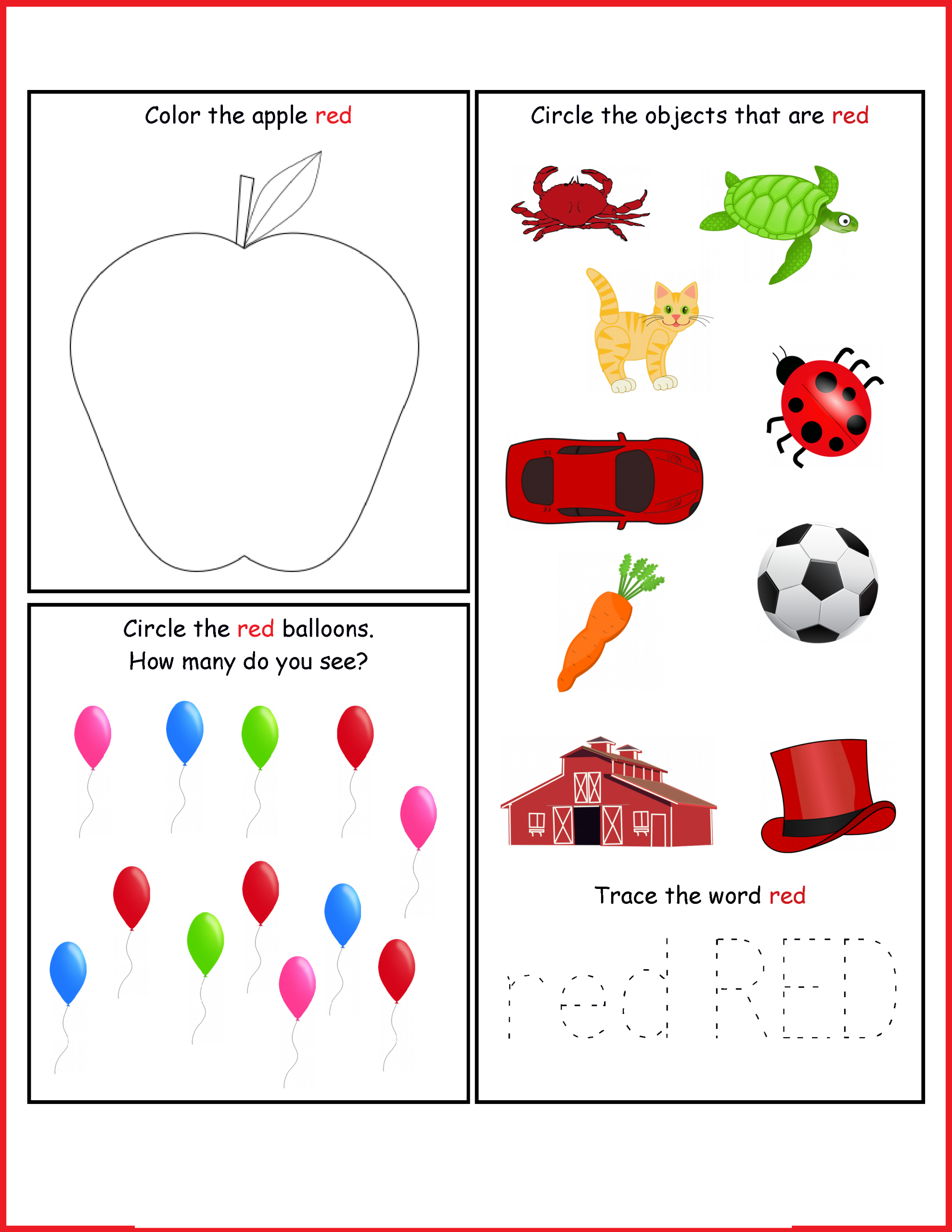 Toddler Activity Worksheet Educative Printable