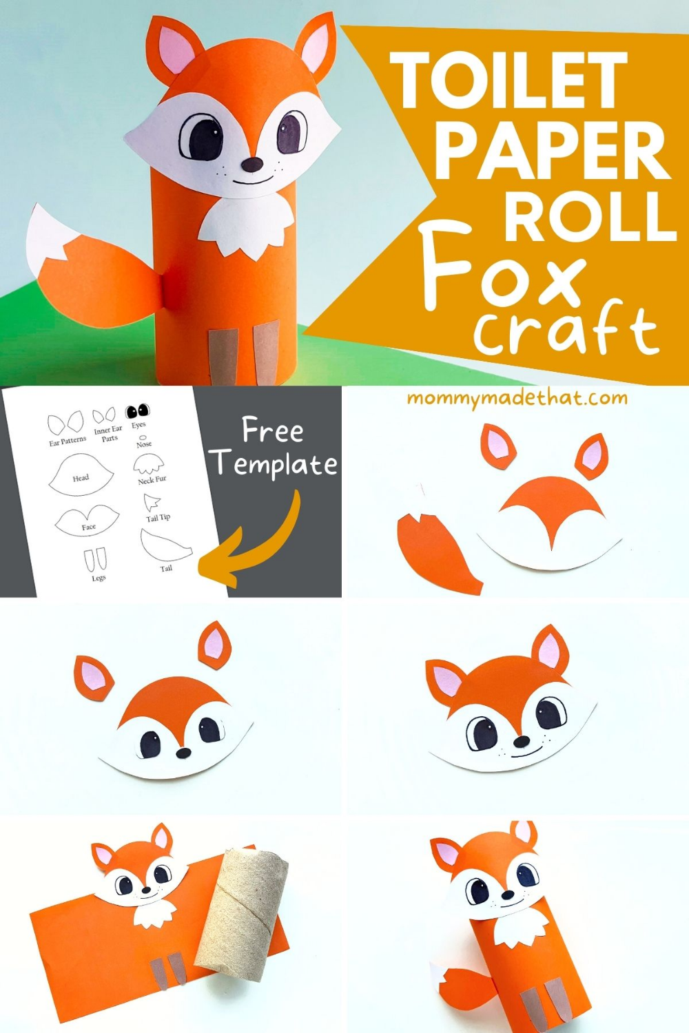 Toilet Paper Roll Fox Craft Free Printable Template In 2022 Fox 