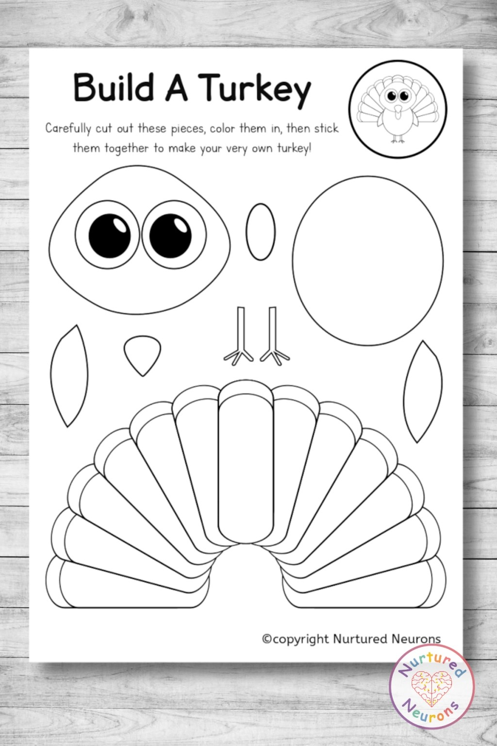 free printable turkey activities for kids