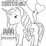 Unicorn Birthday Coloring Pages Unicorn Birthday Printables Unicorn