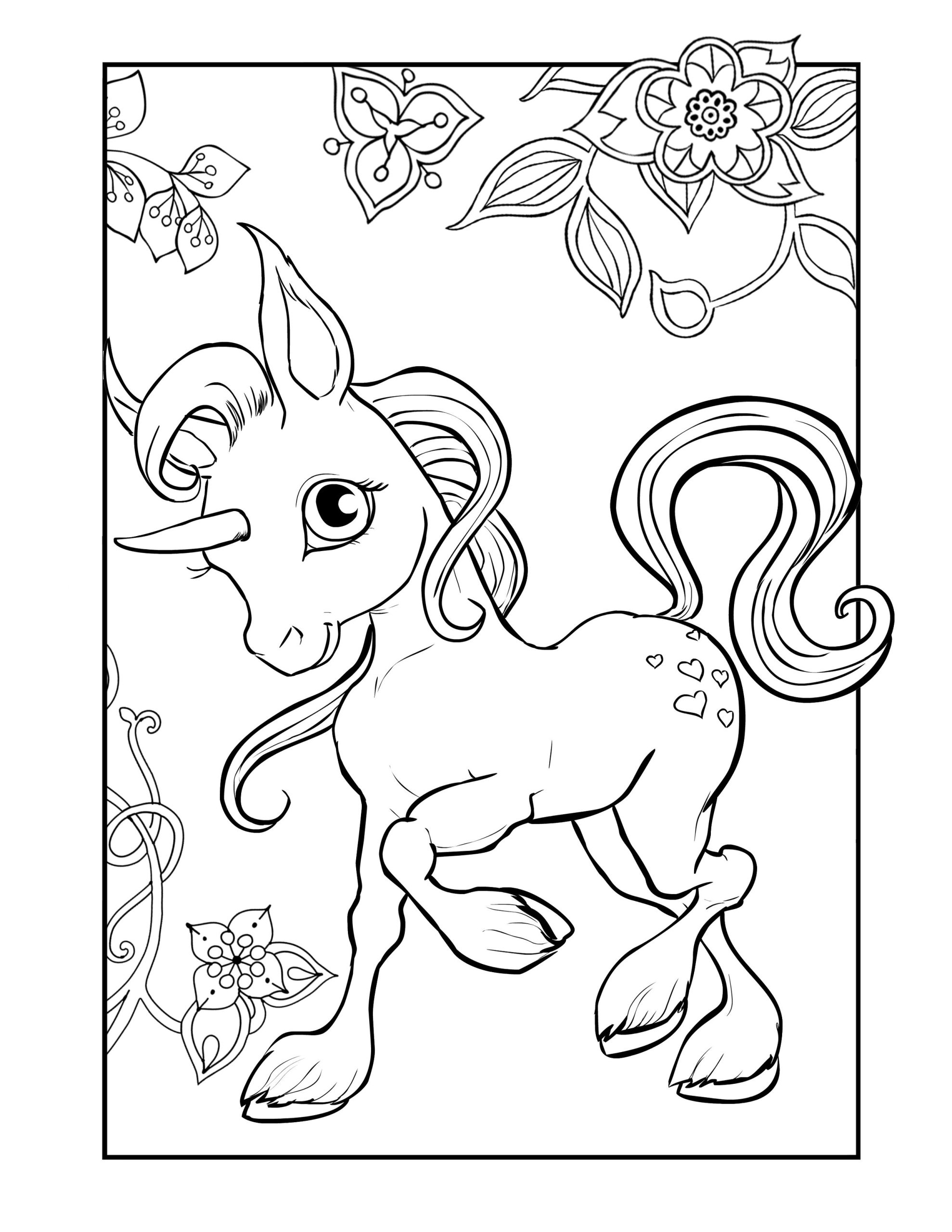 printable coloring pages for girls unicorn