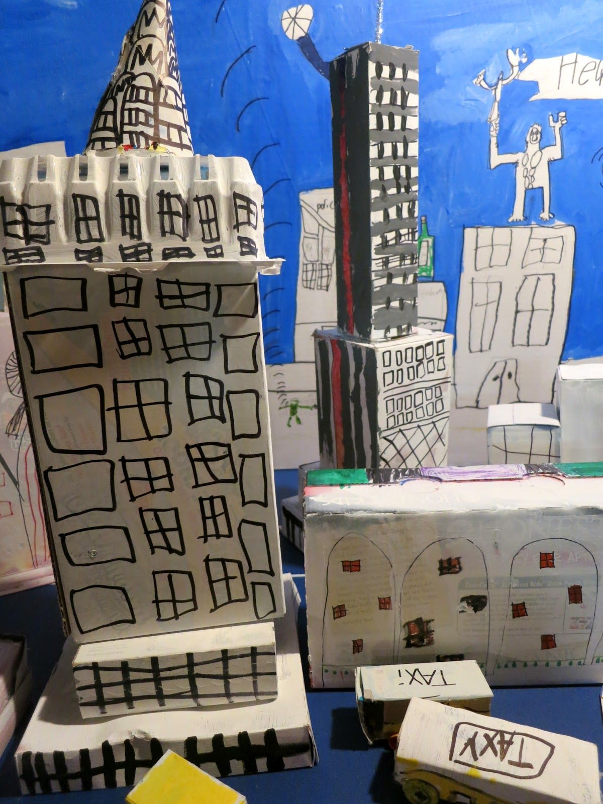 Upcycled New York City Cardboard City Cardboard Crafts Montessori 