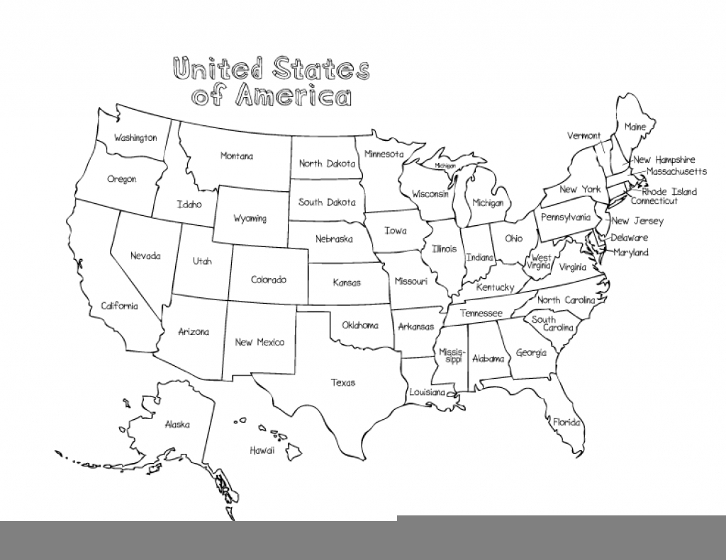 Us Map Without State Names Printable United States Map Coloring 