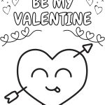 Valentine 39 s Day Coloring Pages For Kids With Hearts And Arrows