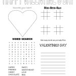Valentines Day Party Activity Sheet Printables For Kids Free Word