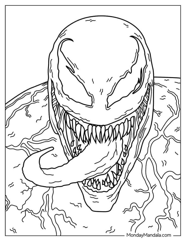 printable coloring pages venom