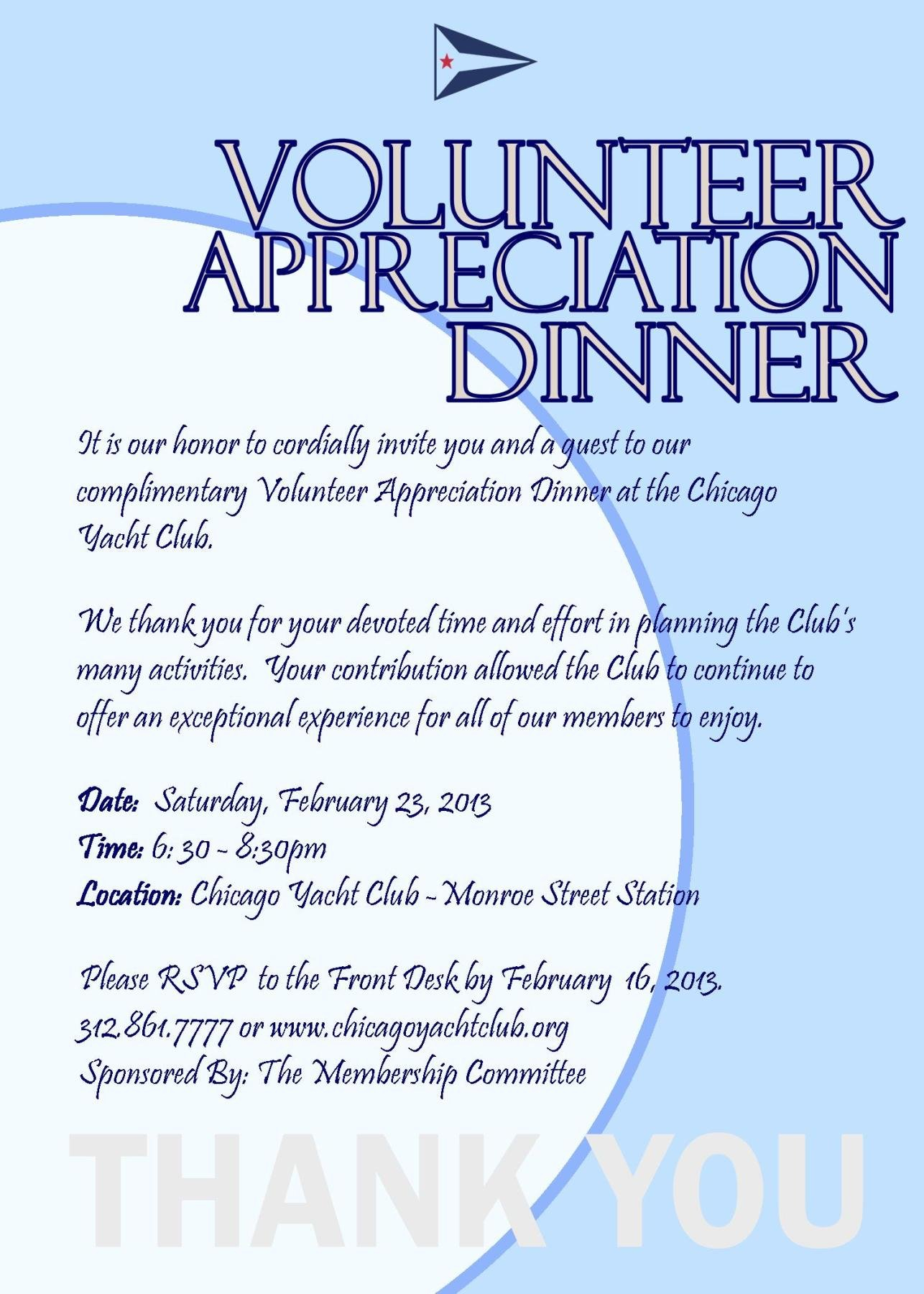 Volunteer Breakfast Invitation Templates