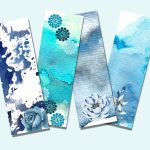 Watercolor Bookmark Set Of 4 Printable Bookmarks Template Printable