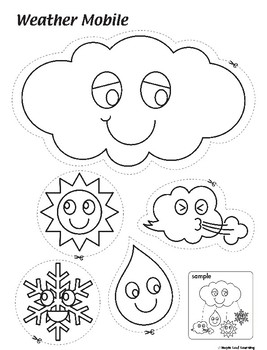 Weather Mobile Craft By Maple Leaf Learning TPT