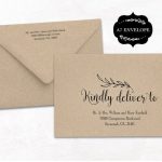 Wedding Envelope Template DIY Bow Envelope Addressing Template