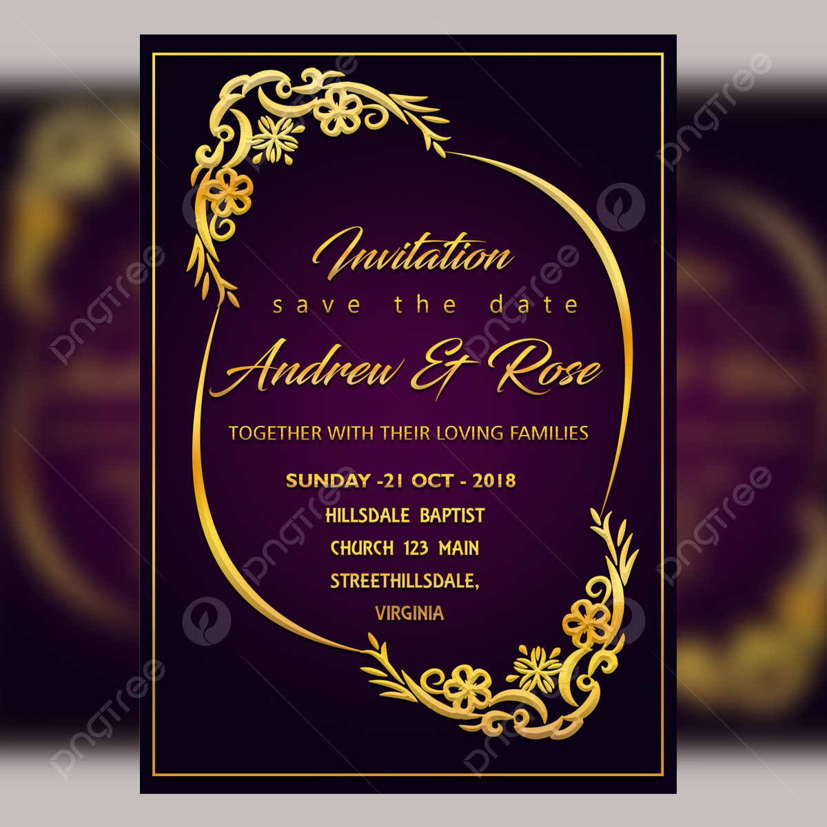 Wedding Invitation Card Template Psd Set Wedding Invitation Templates 
