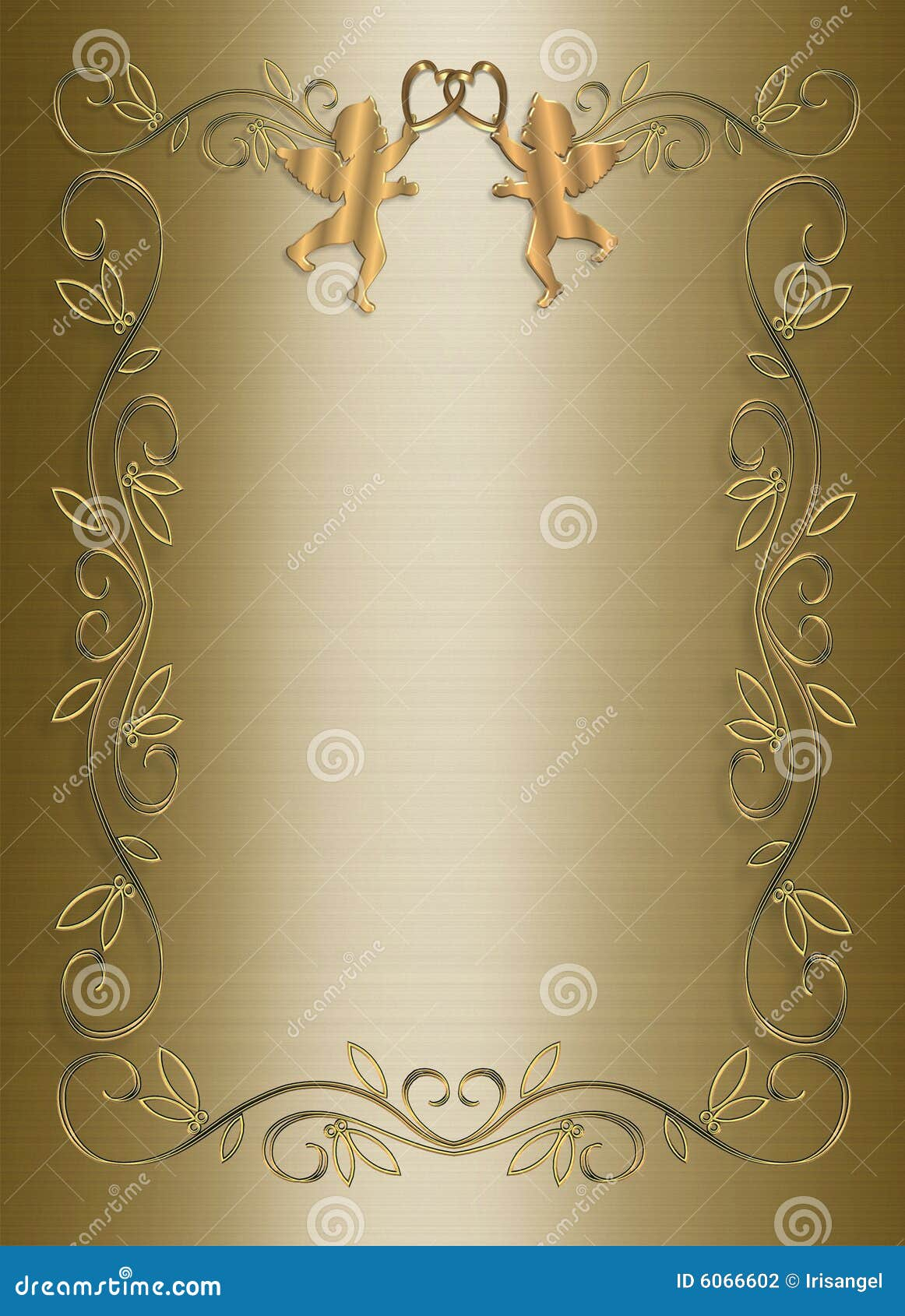 Wedding Invitation Template Gold Satin Stock Photography Image 6066602
