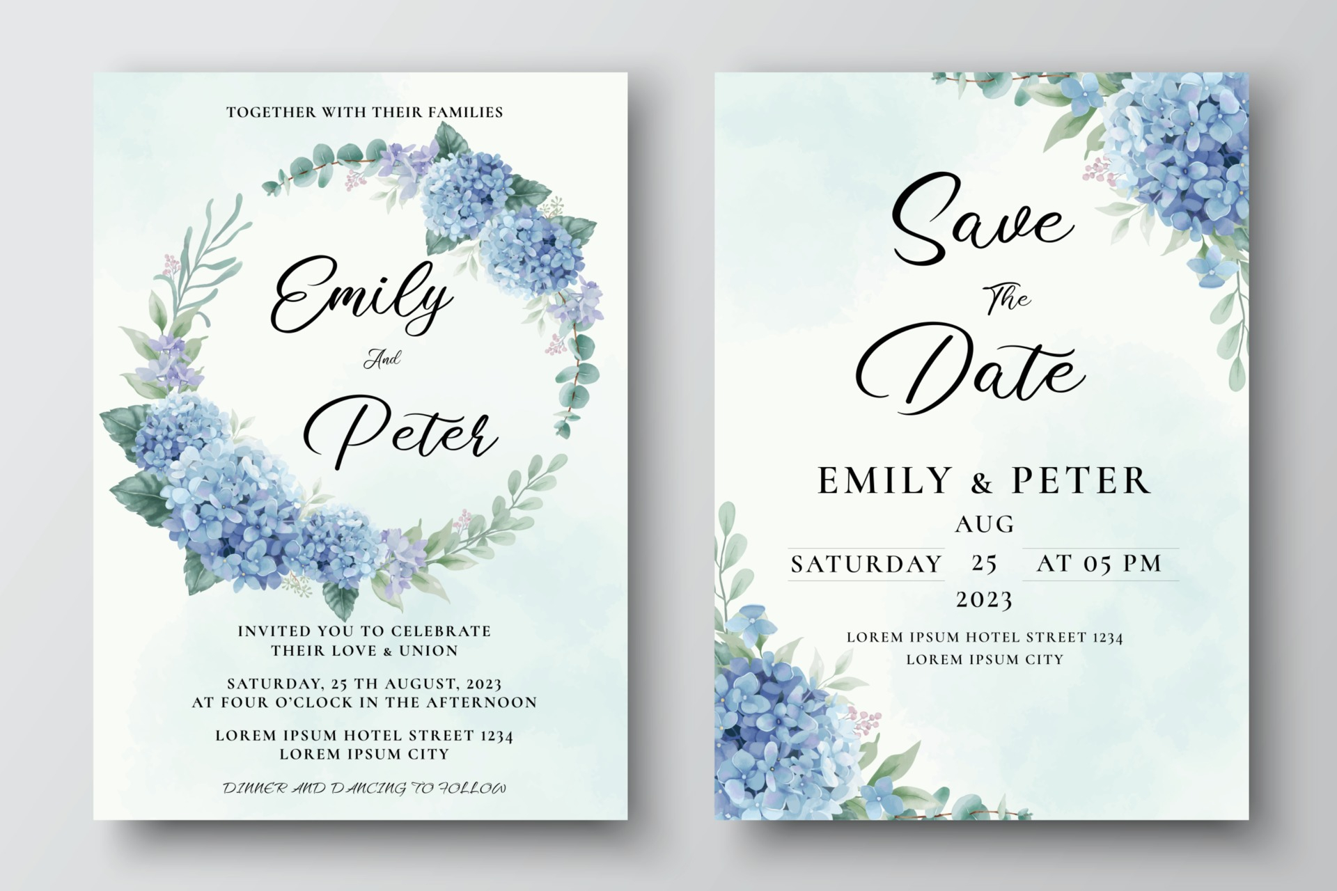 Wedding Invitation Template Vector Art Icons And Graphics For Free 