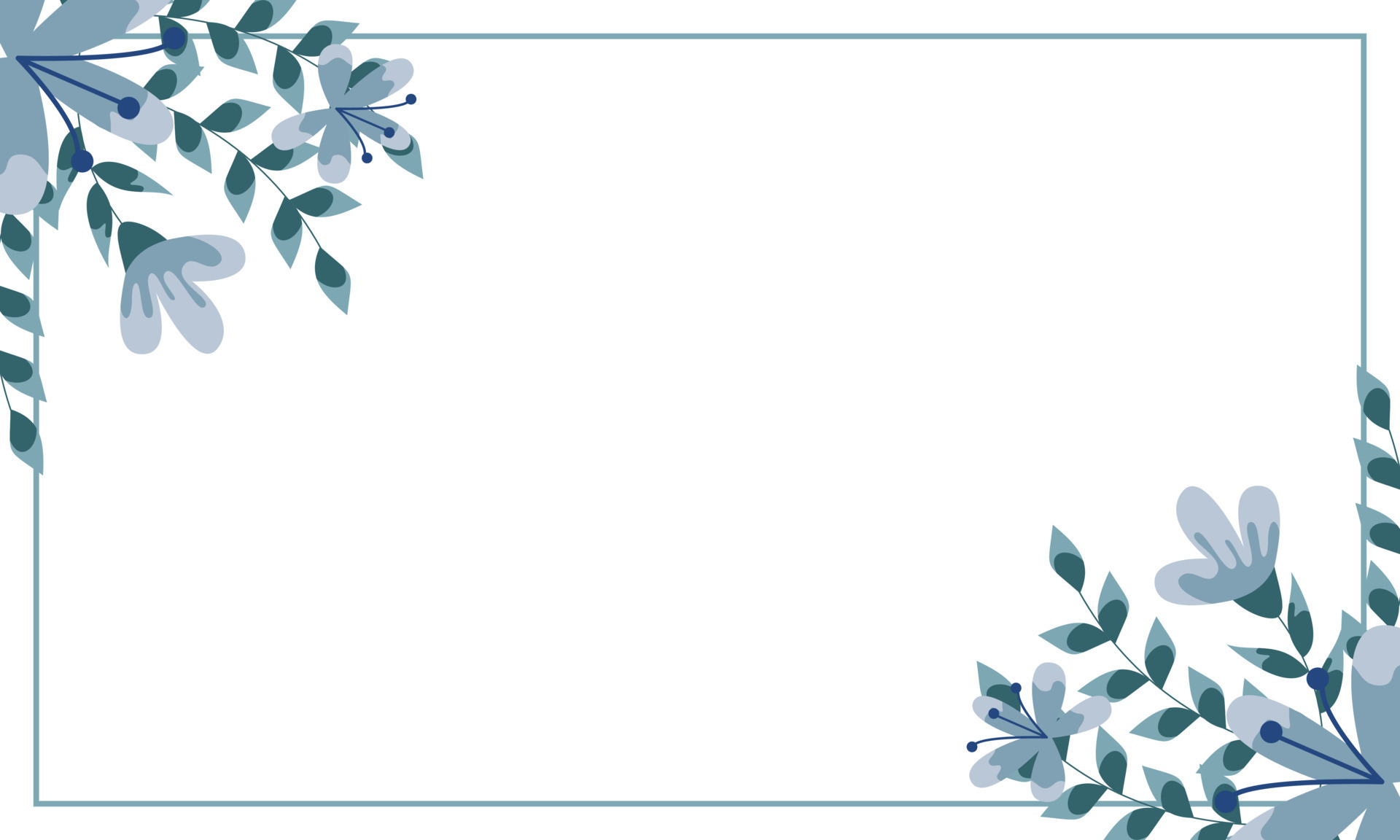 Wedding Invitation Template With Floral Frame Background 13529655 