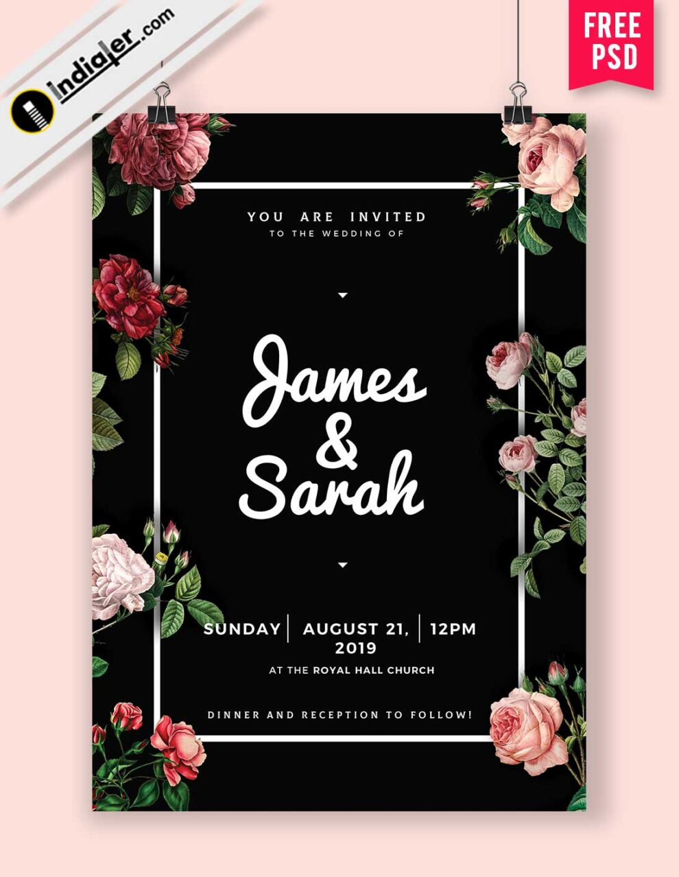 invitation template psd free