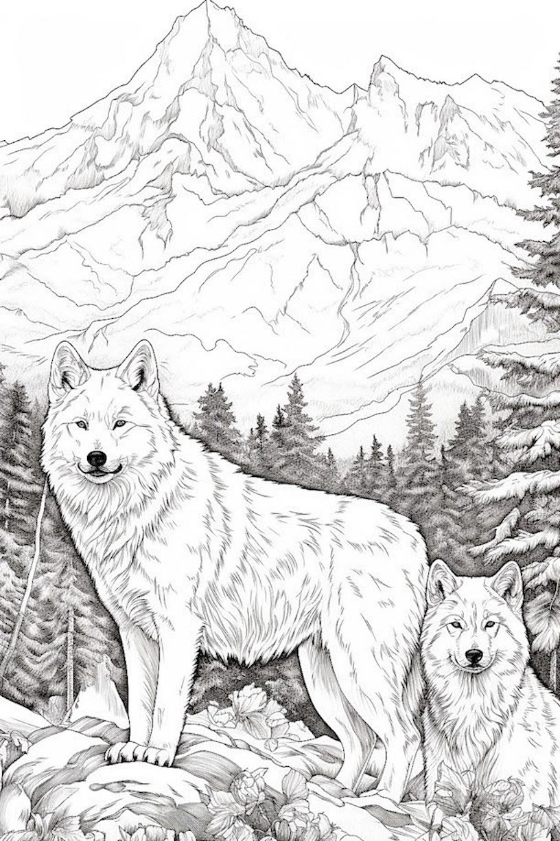 Werewolf Pack Coloring Pages